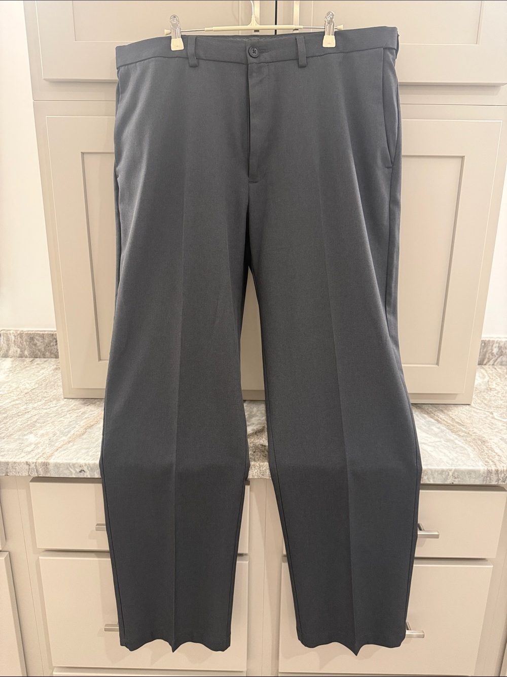 Haggar Men's Classic-Fit Dress Pants in Heather Gray